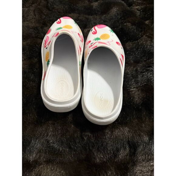 Oofos OOcloog Flamingo Recovery Shoes Clog Womens Size 8 Limited Edition - Picture 5 of 5